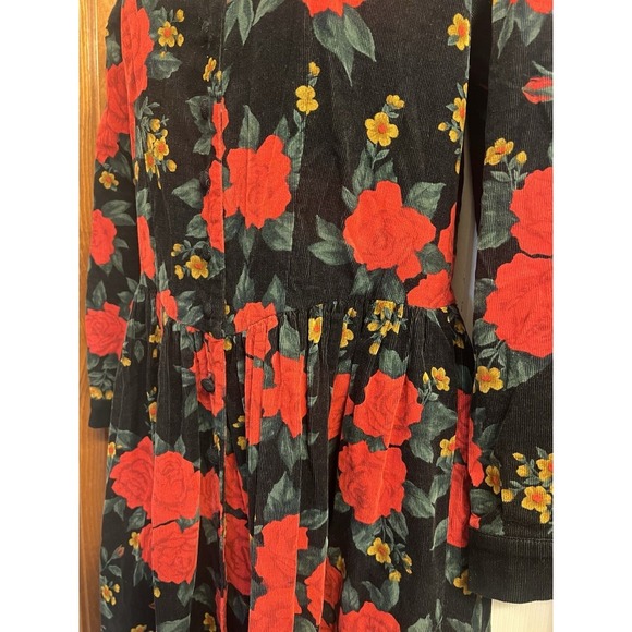 Vintage Talbots Floral Buttoned Long Sleeve Dress Sz 8P - Picture 4 of 6